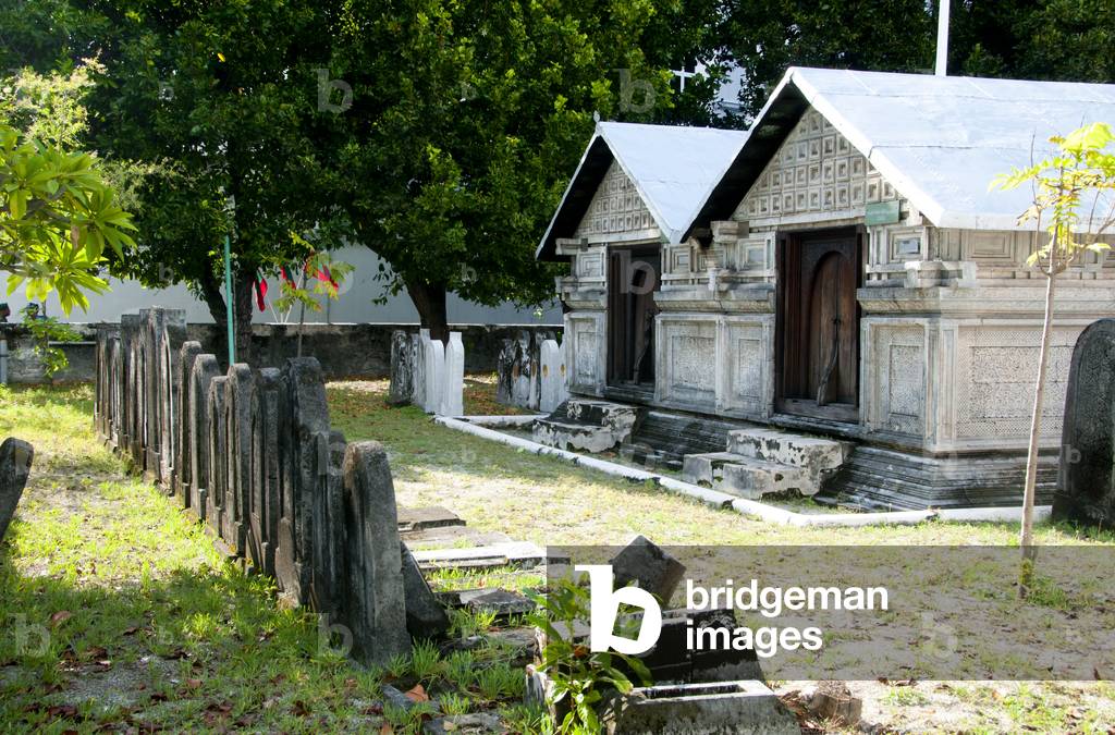 Maldives: Hukuru Miskiiy (Friday Mosque) and graveyard, Male, North Male Atoll