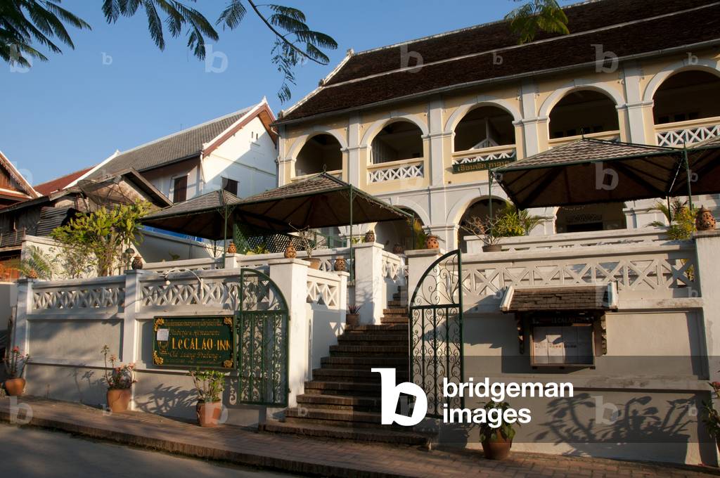Laos: Le Calao Inn overlooking the Mekong River, Luang Prabang