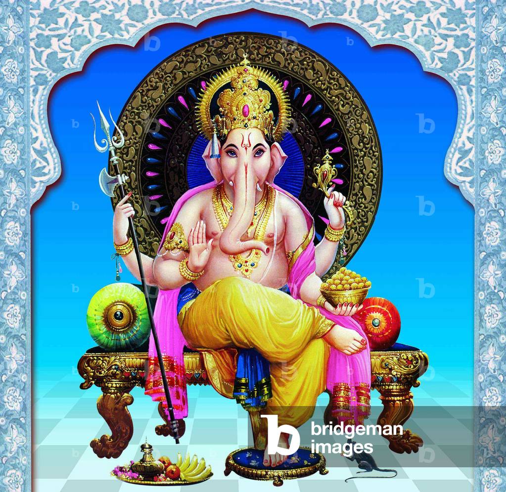India: Ganesh Chaturthi or 'Ganesh Festival' image of the elephant-headed god Ganesh