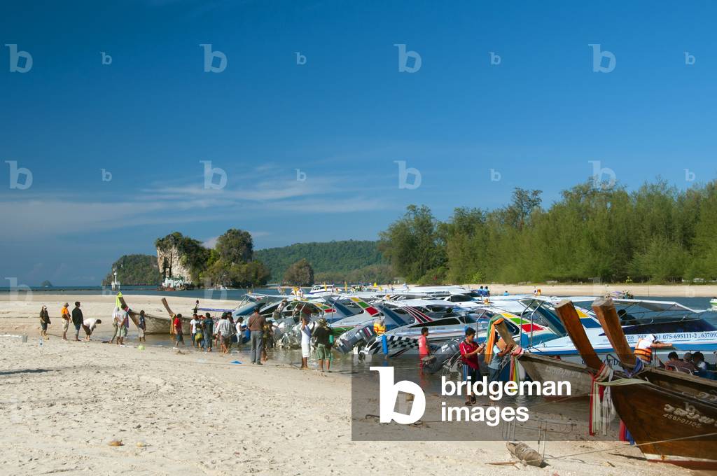 Thailand: Tour boats, Hat Noppharat Thara, Krabi Coast, Krabi Province