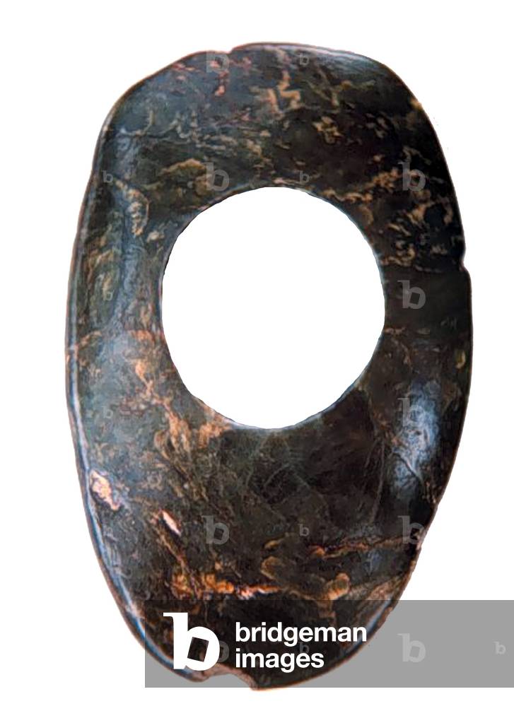 Burma / Myanmar: Neolithic stone ornament from Taungthaman, near present-day Amarapura, c. 500 BCE