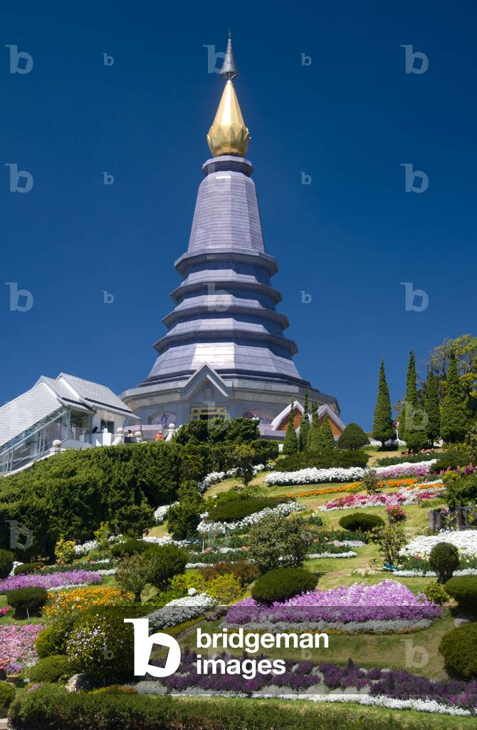 Thailand: The Napamaytanidol Chedi dedicated to Queen Sirikit, Doi Inthanon (Thailand's highest mountain), Chiang Mai Province