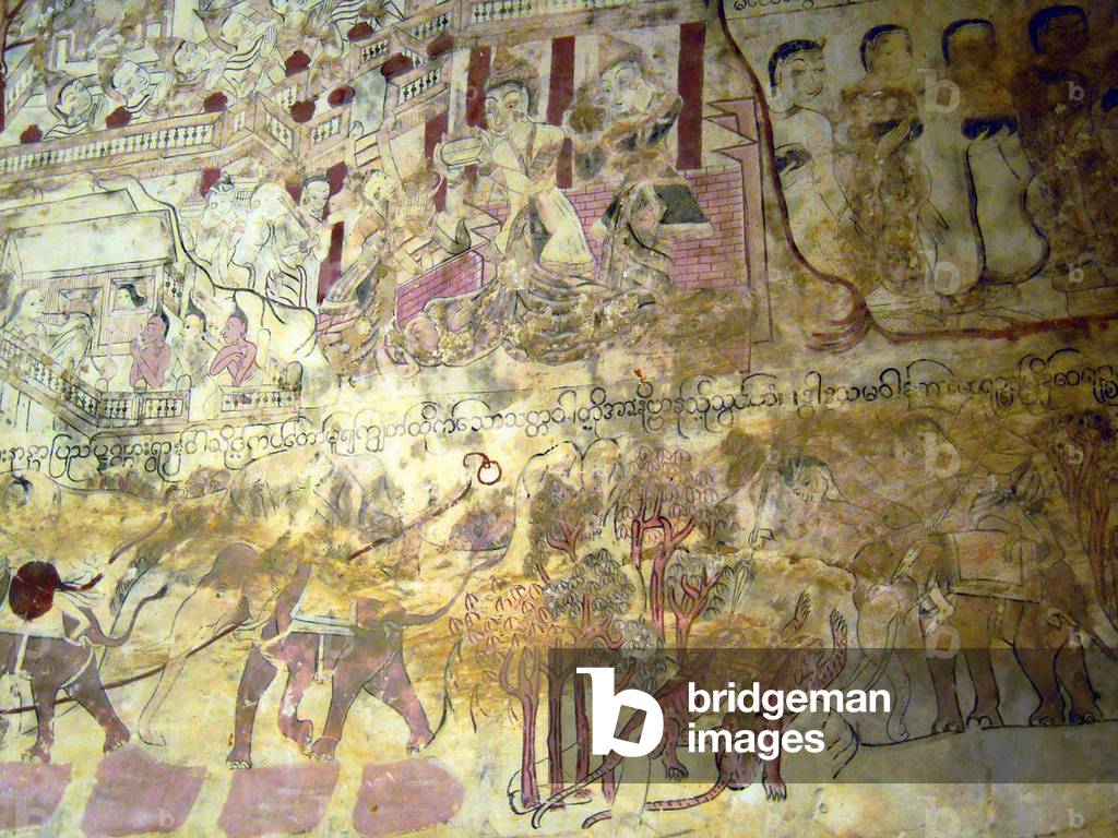 Burma / Myanmar: Mural at the Gubyaukgyi Temple, Bagan, c. 10th-11th century CE