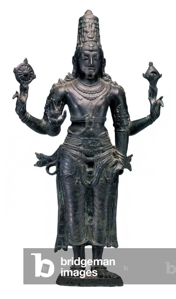 India: Statue of Vishnu standing, Tamil Nadu, Chola Era, c. 990 CE
