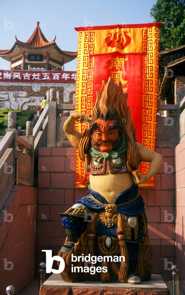 China: Guardian, ancient Nanfeng Kilns, Shiwan, near Foshan, Guangdong Province