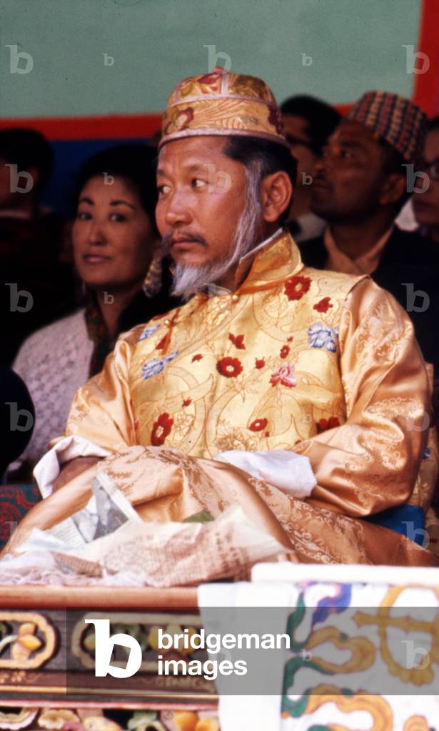 India / Sikkim: Palden Thondup Namgyal (1923-1982), 12th and last Chogyal (king) of Sikkim.