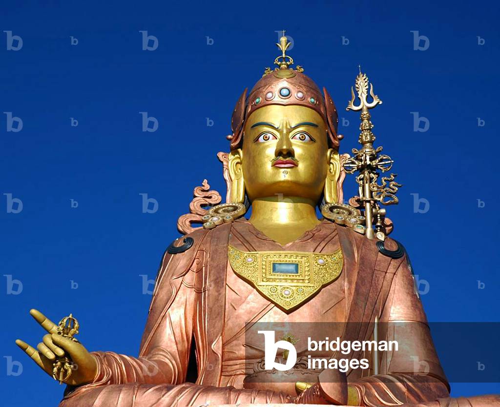 India: Image of Guru Rinpoche, Namchi, Sikkim.
