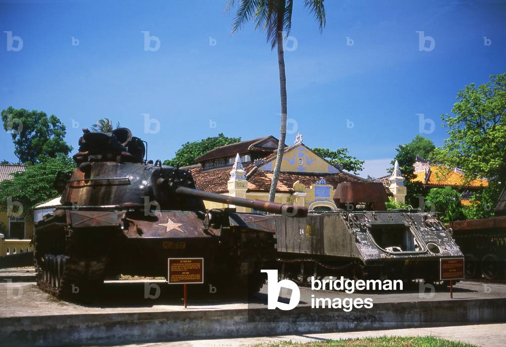 Vietnam: Rusting tanks and artillery at the Military Museum inside the Citadel, Hue