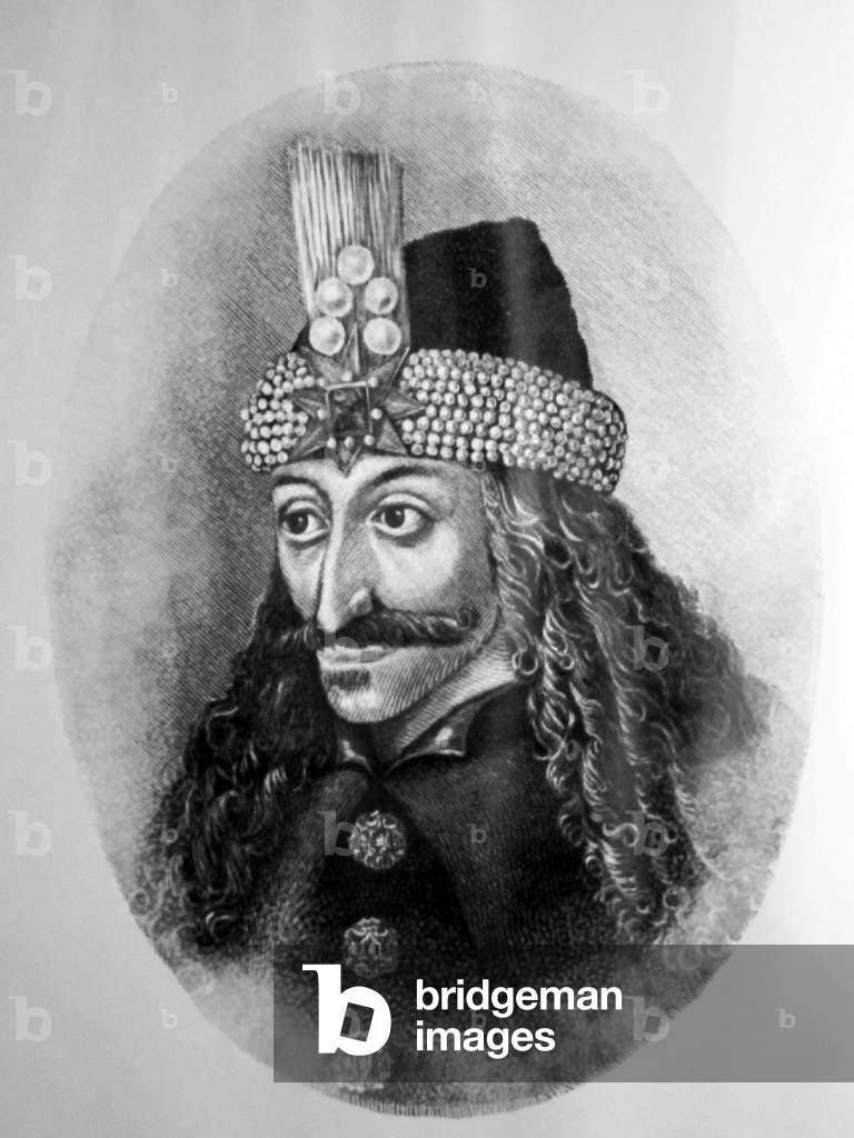 Romania: Vlad III, Prince of Wallachia, also known as 'Vlad Dracula' and 'Vlad the Impaler' (1431-1477). Copy of the Ambras Castle portrait dated c.1560
