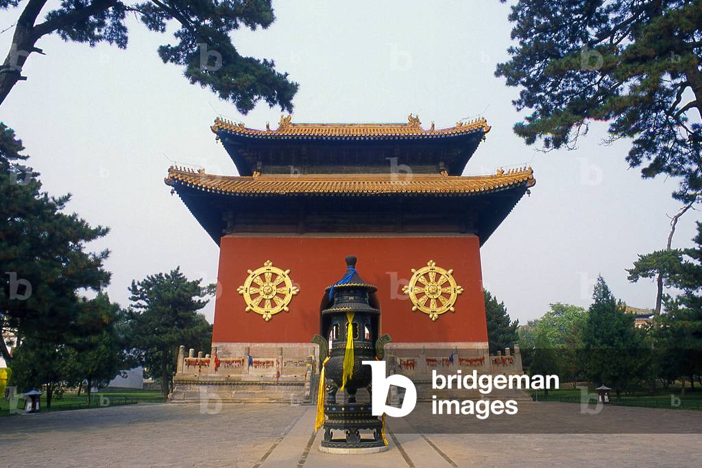 China: The Qianlong Tablet pavilion, Putuo Zongcheng Temple, Chengde, Hebei Province