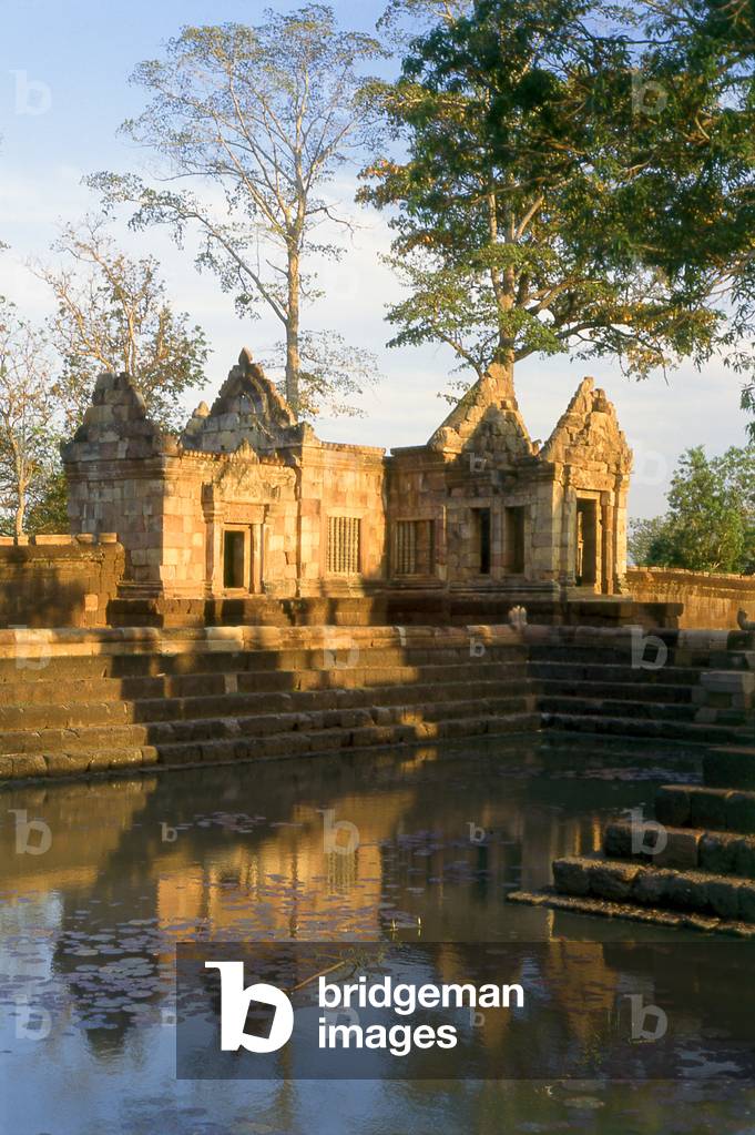Thailand: Lotus-filled pond at Prasat Hin Meuang Tam, Buriram Province, Northeast Thailand