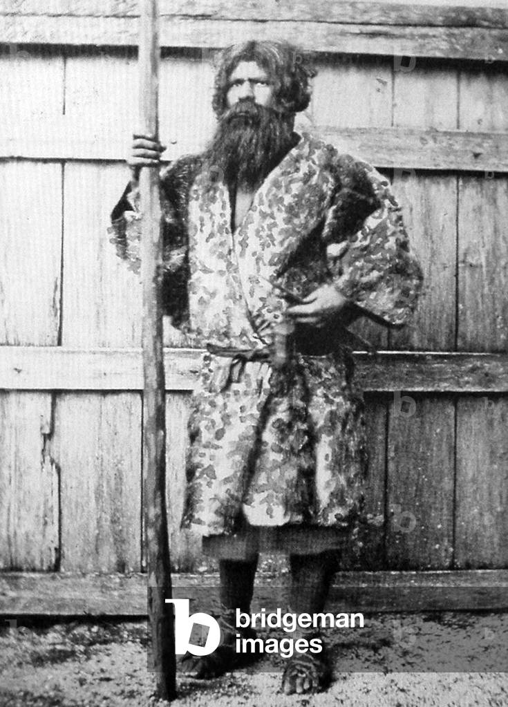 Japan: Ainu man, Hokkaido, c. 1880