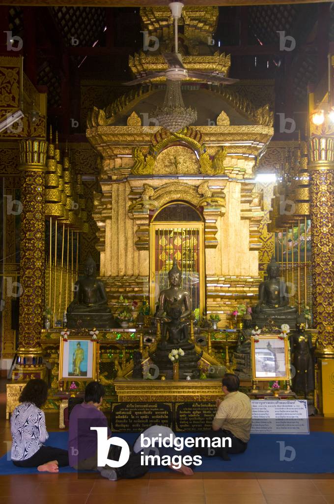 Thailand: Small viharn containing the two revered Buddha statues, Phra Sila and Phra Setangamani, Wat Chiang Man, Chiang Mai