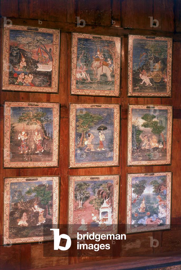 Thailand: Scenes from the Vessantara Jataka, Bangkok period, Jim Thompson House, Bangkok