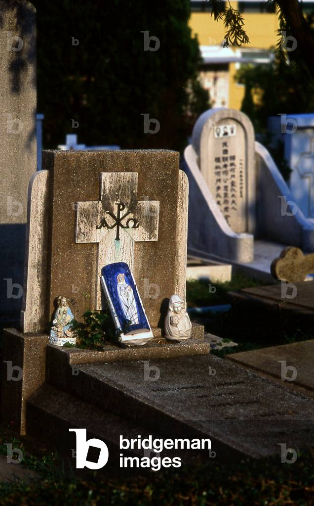 China: Cemetery of St Michael the Archangel with the Chapel of St Michael in the background, Macau
