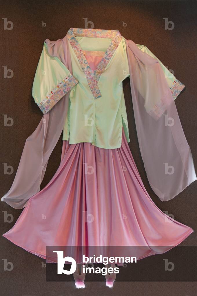 China: Tang Dynasty aristocratic women's wear, Du Fu Caotang (Du Fu's Thatched Cottage), Chengdu, Sichuan Province