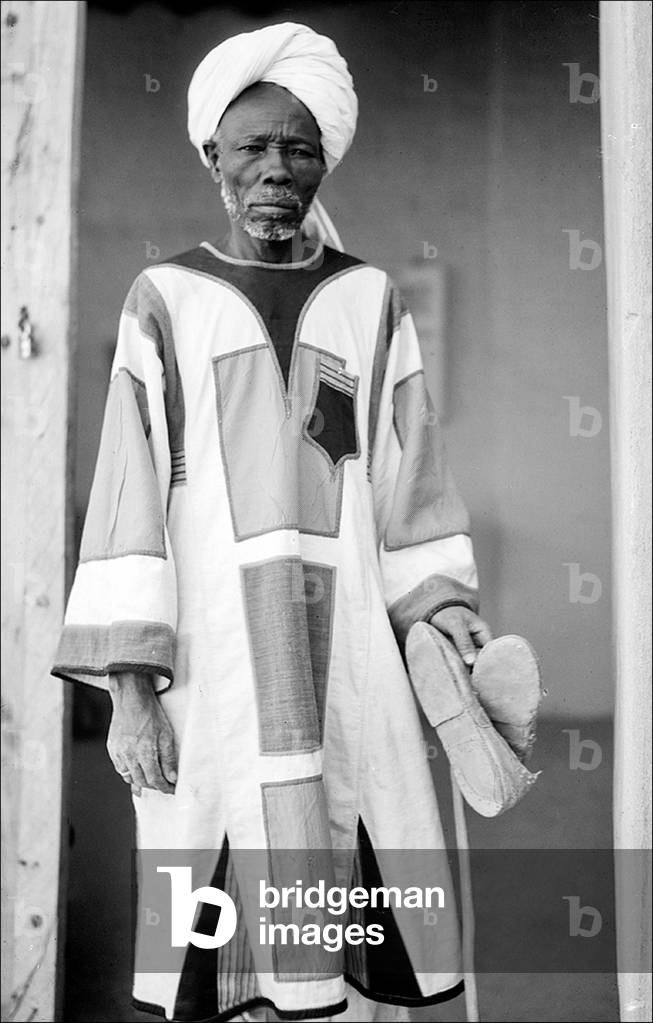 Sudan: A Mahdist guardian at the house of the former Mahdi, Omdurman, 1936