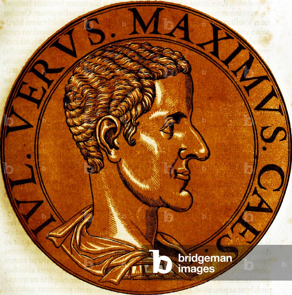 Italy: Icon of Gaius Julius Verus Maximus (217/220-238), Caesar of the Roman Empire, Antwerp, c.1645 (print)