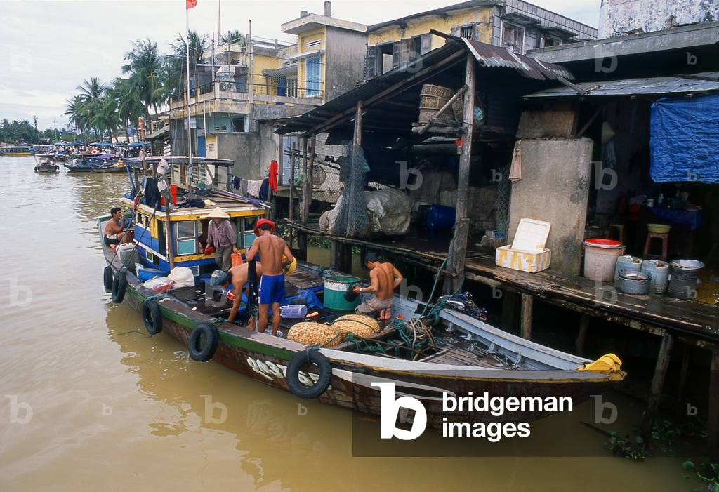Vietnam: Fishing boats on the Thu Bon River, Hoi An