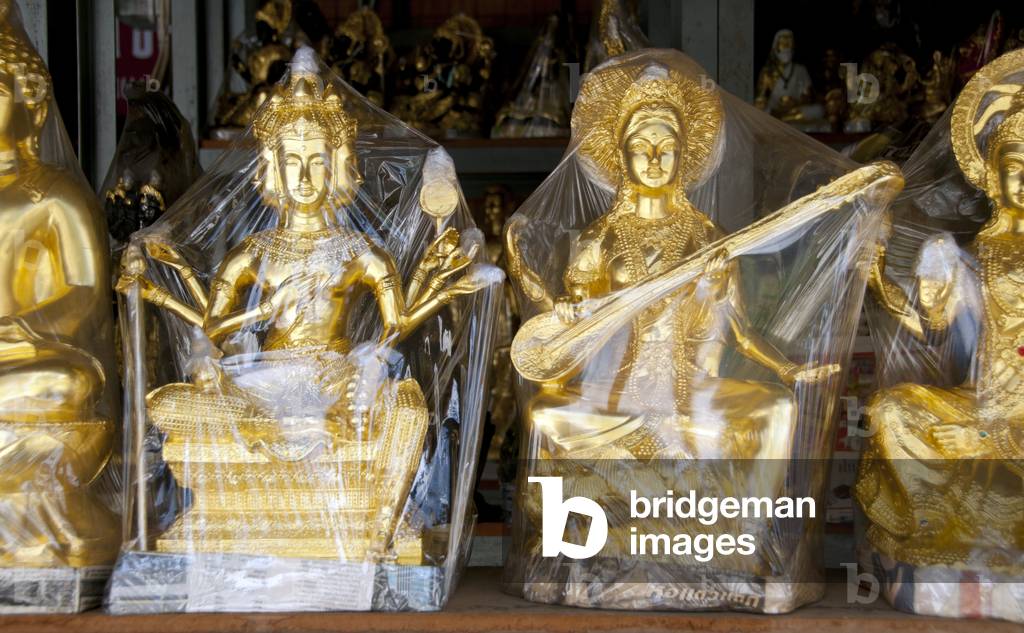 Thailand: Amulet and religious paraphernalia market at Wat Ratchanatda, Bangkok