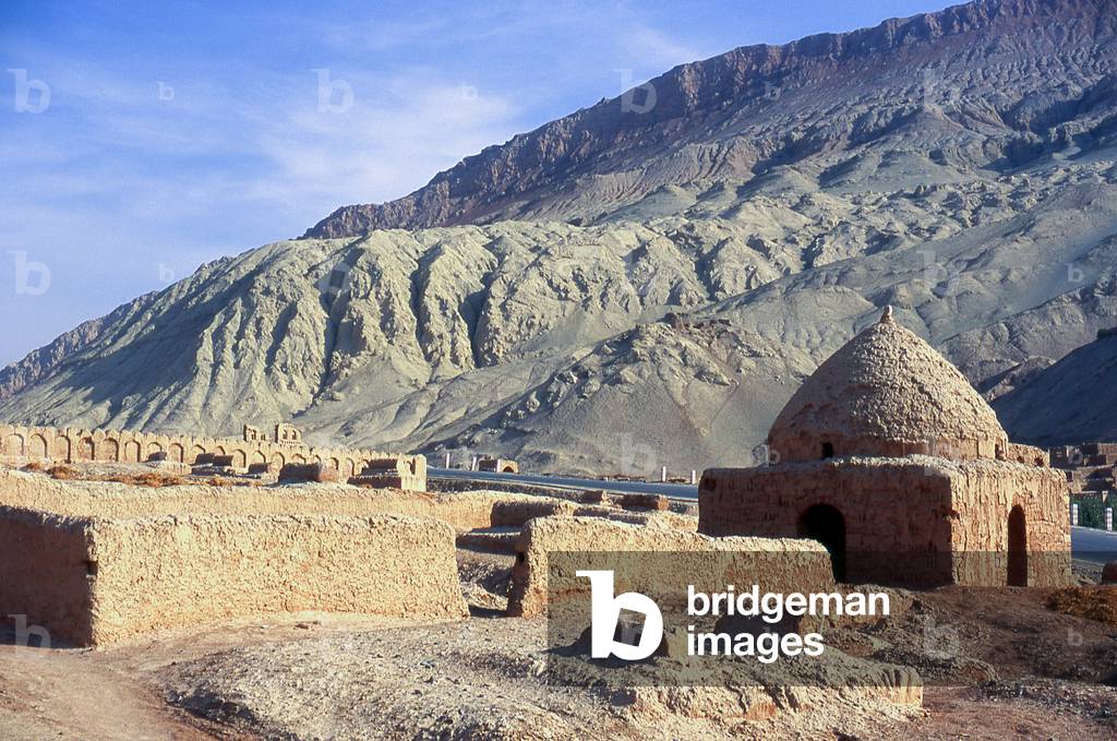 China: A cemetery next to the village of Tuyoq near Turpan, Xinjiang Province