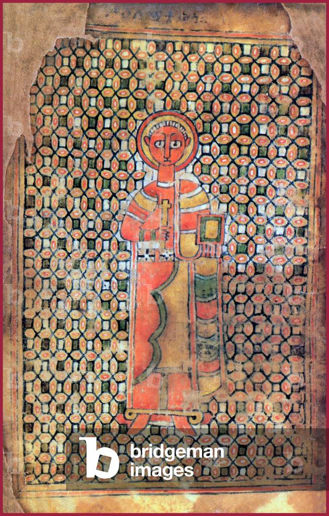 Ethiopia: Saint Matthew as represented in an Ethiopian Gospel, 14th century