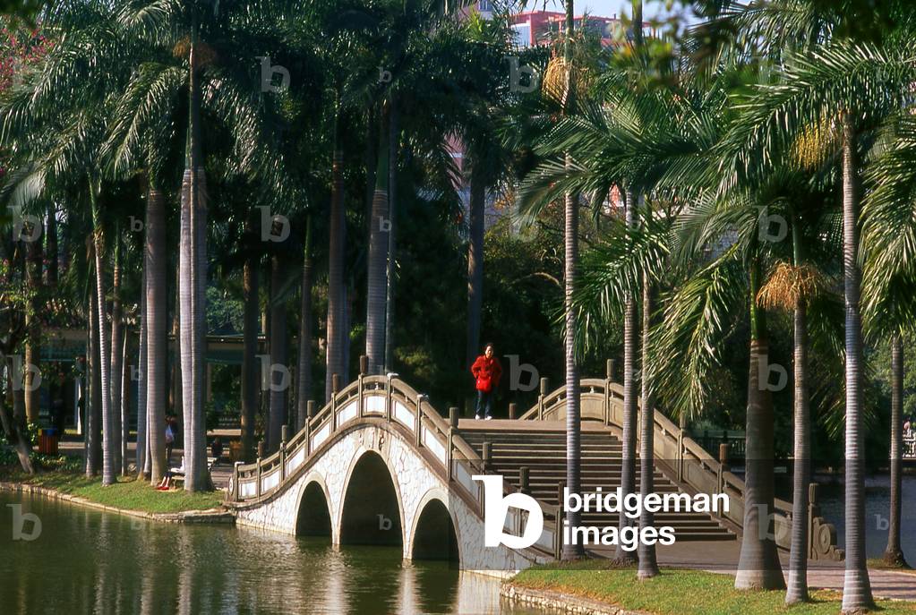 China: Arch bridge, Renmin Park, Nanning, Guangxi Province