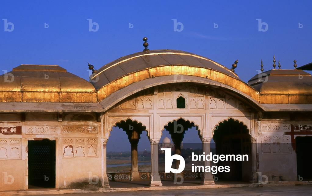 India: The Taj Mahal as seen from Agra Fort, Agra, Uttar Pradesh