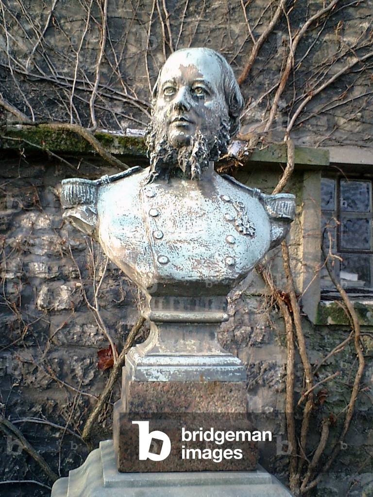 France / Vietnam: Bust of Henri Laurent Riviere, French naval officer and imperialist (1827-1883) at Montmartre