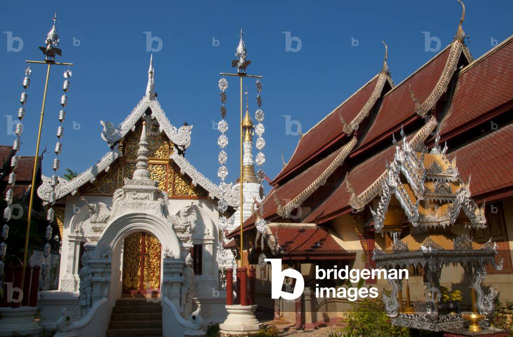 Thailand: The ubosot (ordination hall) at Wat Mahawan, Chiang Mai, northern Thailand
