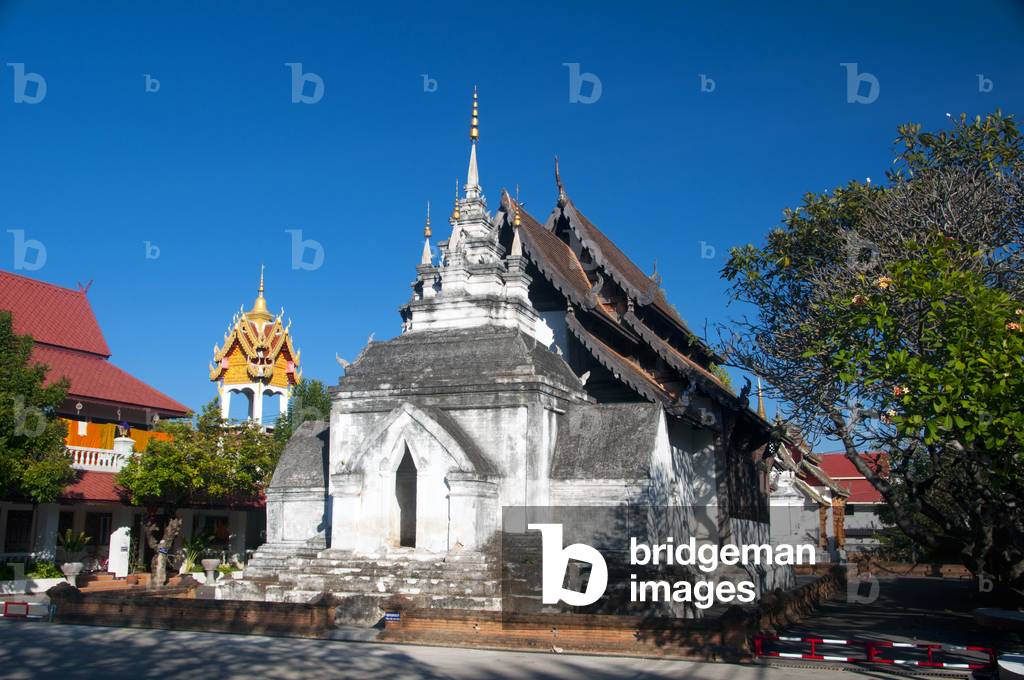 Thailand: Chedi and viharn, Wat Prasat, Chiang Mai