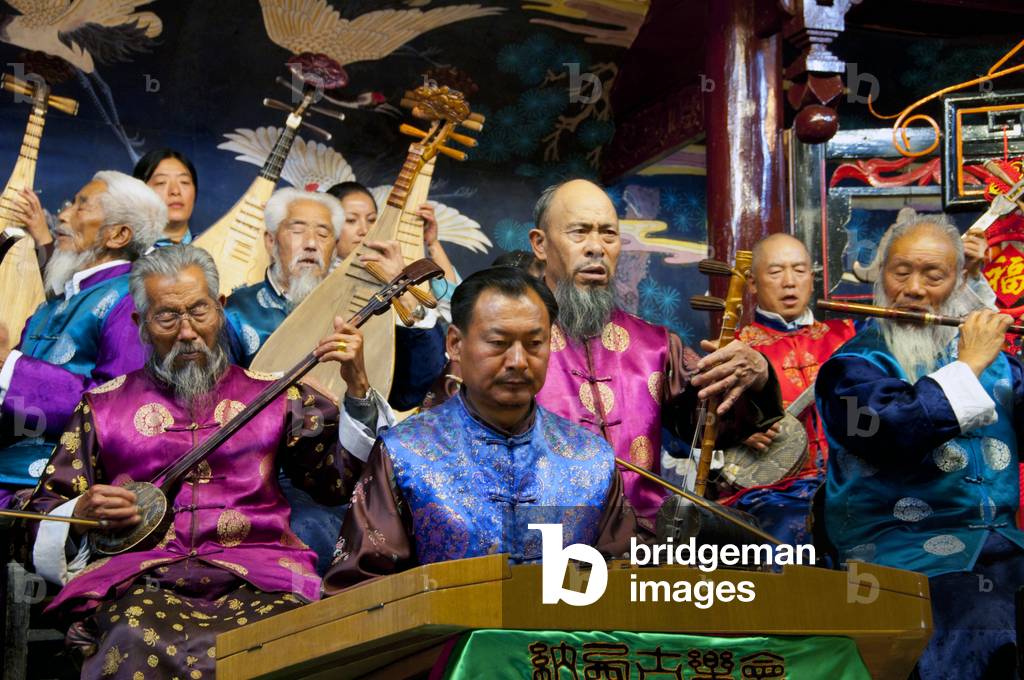 China: The Naxi (Nakhi) Folk Orchestra, Naxi Orchestra Hall, Lijiang Old Town, Yunnan Province