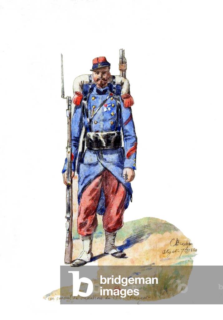 France / Algeria: A corporal of the 2nd regiment of the Foreign Legion at Algiers in 1860