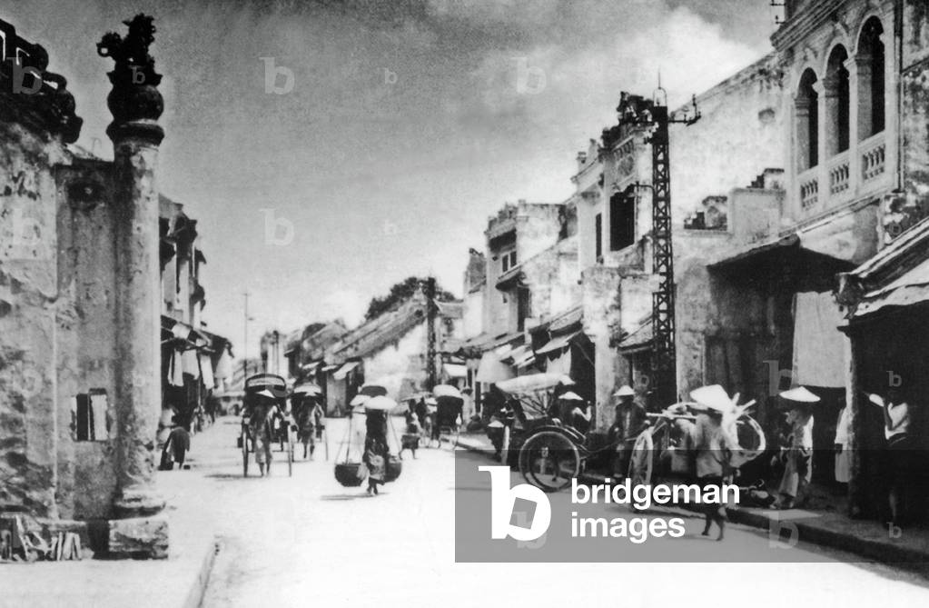 Vietnam: Pho Hang Bac or Silver Street, Old Quarter, Hanoi, 1920