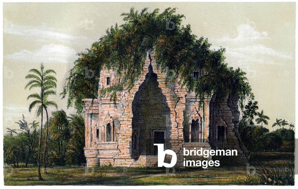 Indonesia: Candi Kalasan viewed from the west. Sailendra Period, c. 8th century. Johannes Muller, 1859