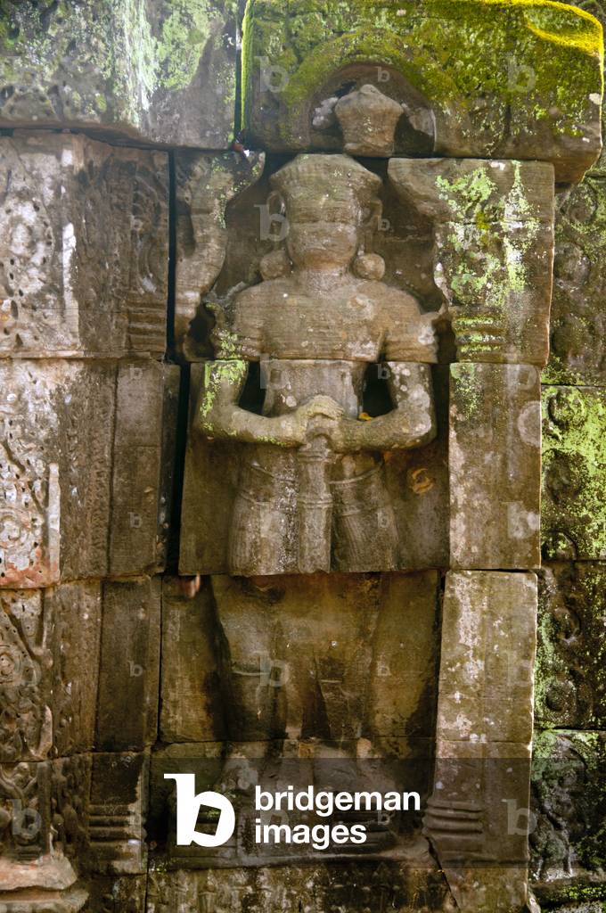 Cambodia: Dvarapala (guardian) at Banteay Kdei, Angkor