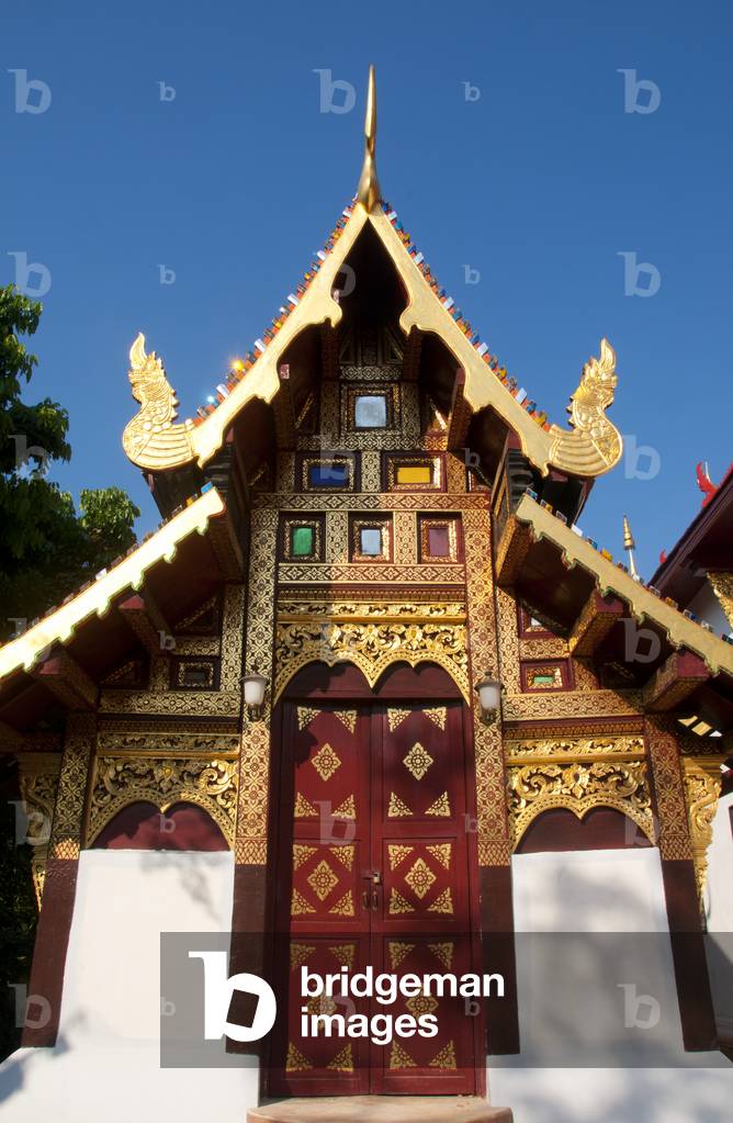 Thailand: Ubosot (ordination hall), Wat Duang Di, Chiang Mai, northern Thailand