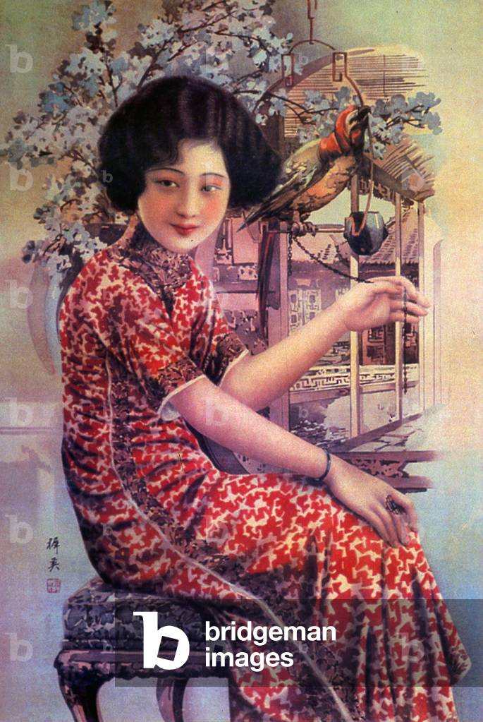 China: Chinese poster girls from a 1930s Shanghai manufacturing company calendar.