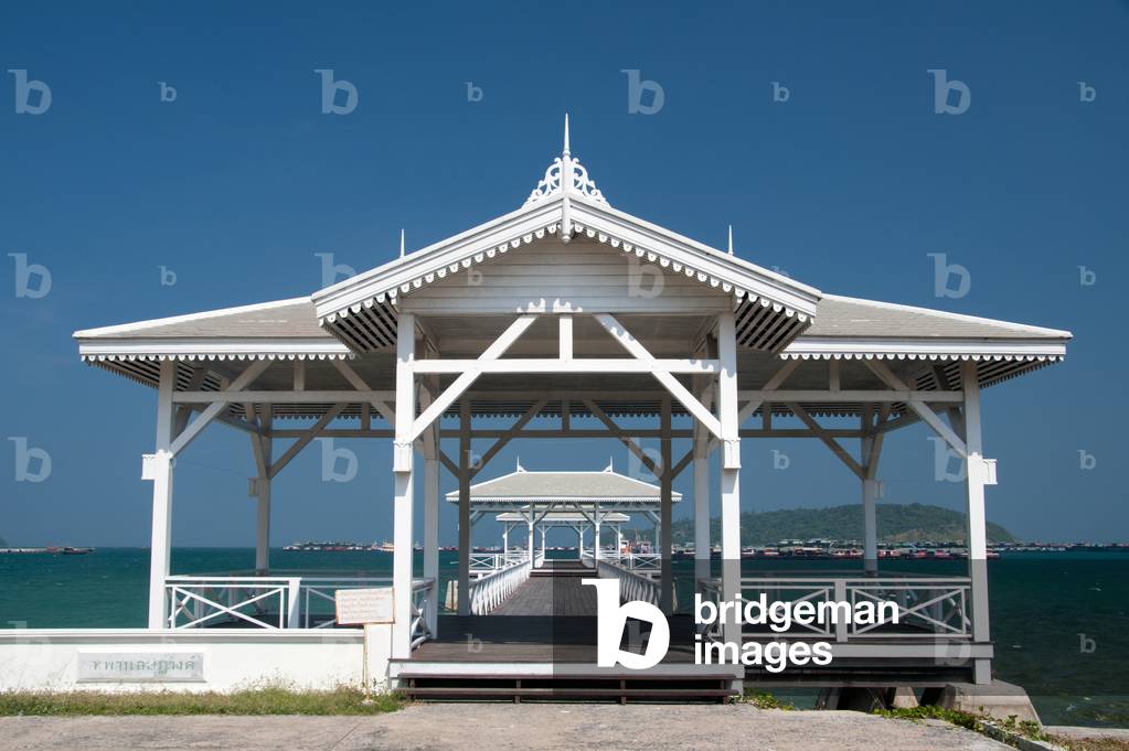 Thailand: The royal jetty leading to the old Palace of Rama V (King Chulalongkorn 1868 - 1910), Ko Sichang, Chonburi Province