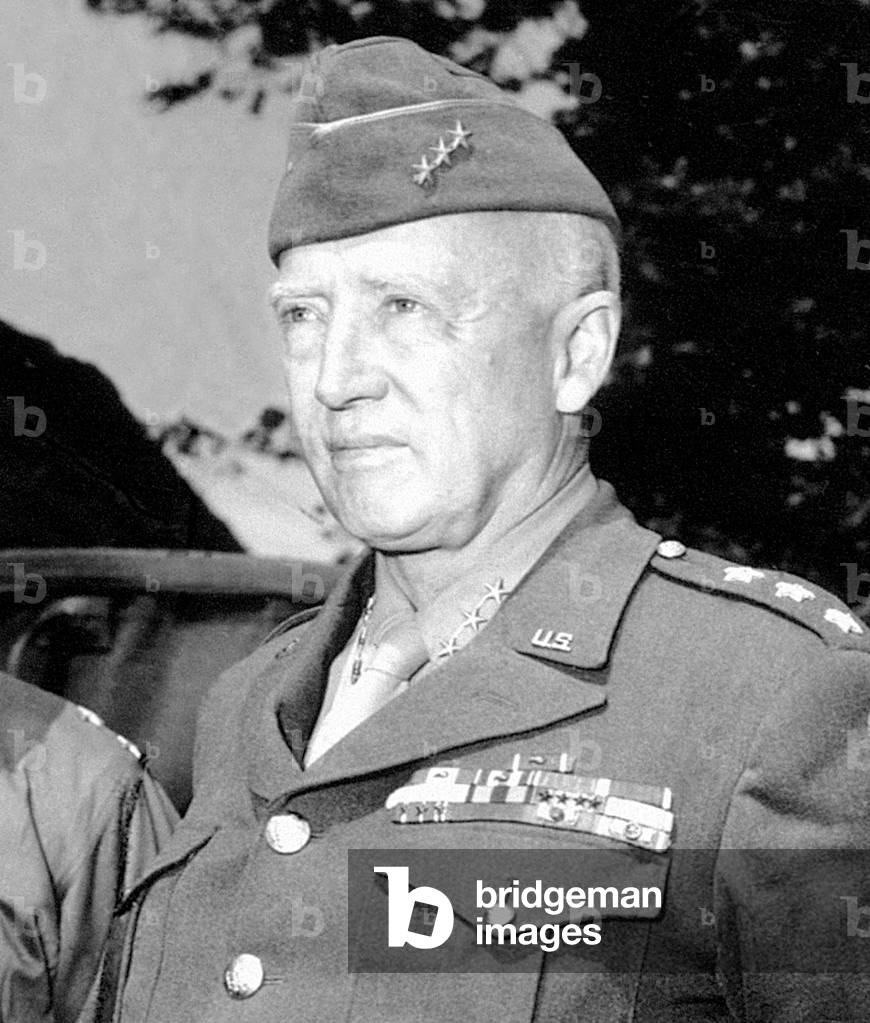 USA: General George Smith Patton Jr. (1885-1945), United States military commander in North Africa and Europe during World War II, c. 1945