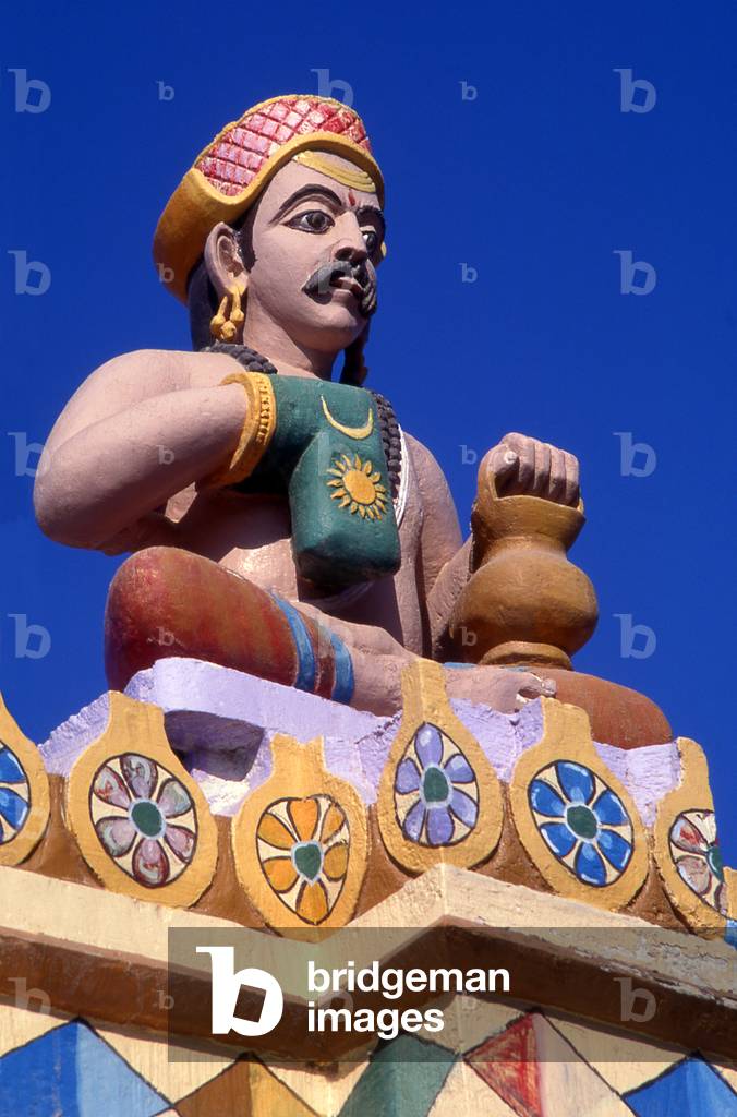 India: Figures at a Hindu temple in Kutch, Gujarat State