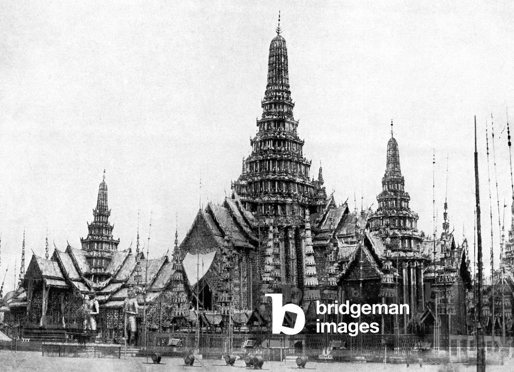 Thailand: The temple and pavilions constructed for the cremation ceremony of King Mongkut (Rama IV) in Bangkok in 1868.