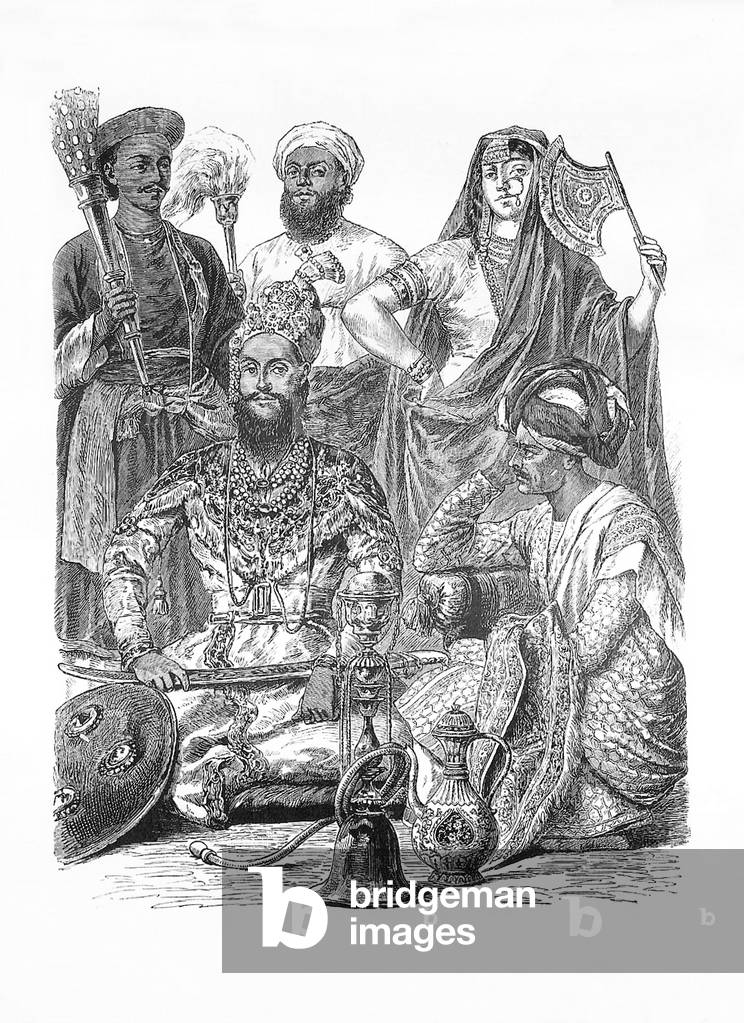 Germany / India: The King of Delhi with various subjects, 