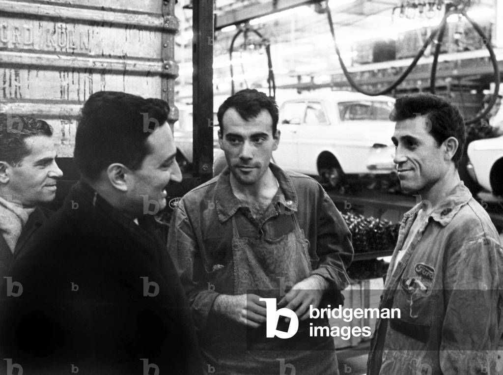Germany / Turkey: Turkish 'Guest Workers' or 'gastarbeiter' at an auto factory in Koln (Cologne), 1964