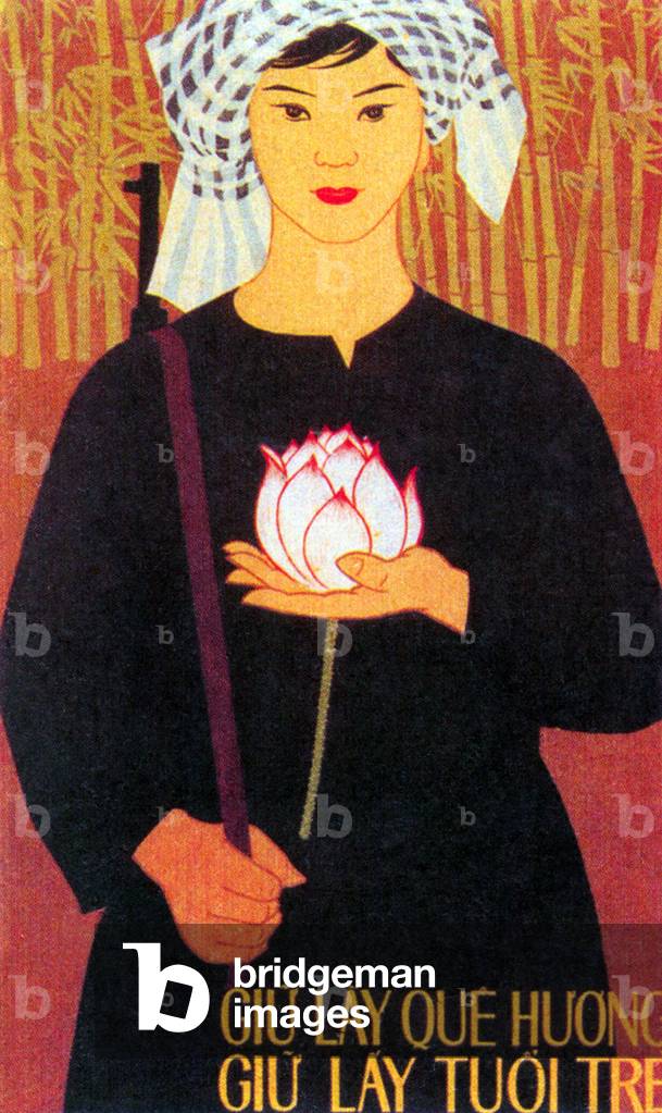 Vietnam: Communist propaganda poster - 'Look After the Land, Look After the Young'