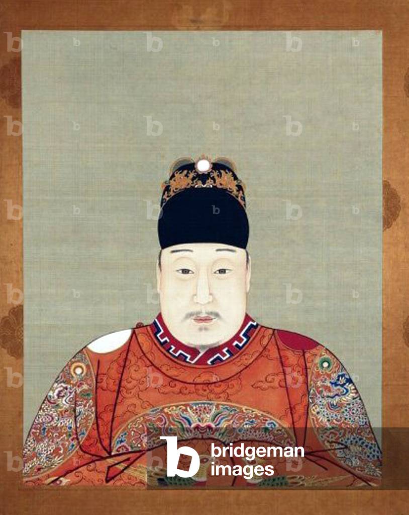 China: Emperor Wanli, 14th ruler of the Ming Dynasty (r. 1572-1620).