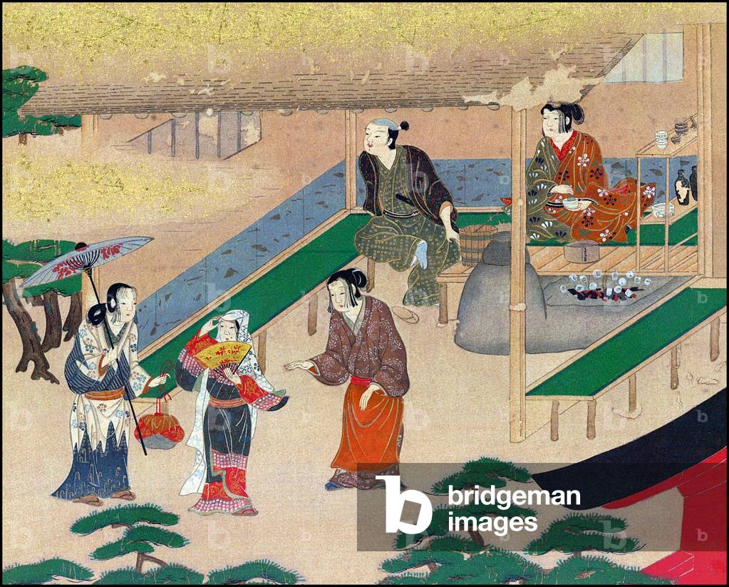 Japan: View in the Vicinity of Kyoto by an unknown Tosa School artist, 17th century.