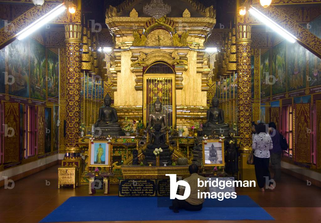 Thailand: Small viharn containing the two revered Buddha statues, Phra Sila and Phra Setangamani, Wat Chiang Man, Chiang Mai