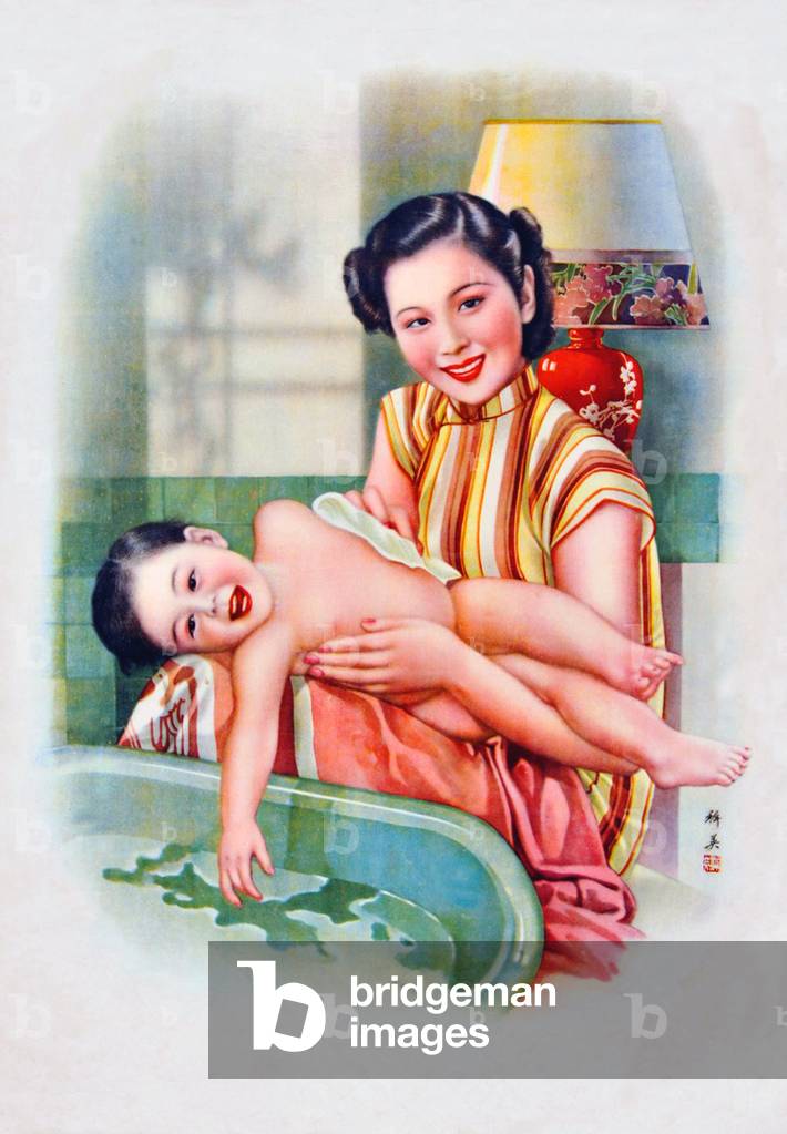 China: 'Finishing an Orchid-Water Bath', Shanghai, 1930s.