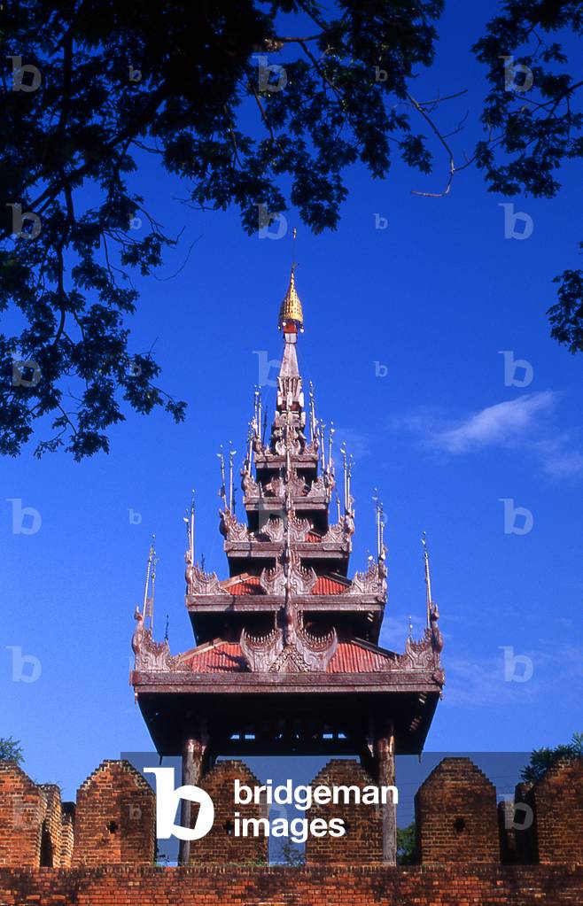 Burma / Myanmar: Mandalay Fort walls enclosing King Mindon's Palace, Mandalay